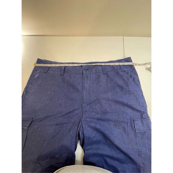 Cubavera men’s blue linen blend shorts size 42 - Picture 3 of 6